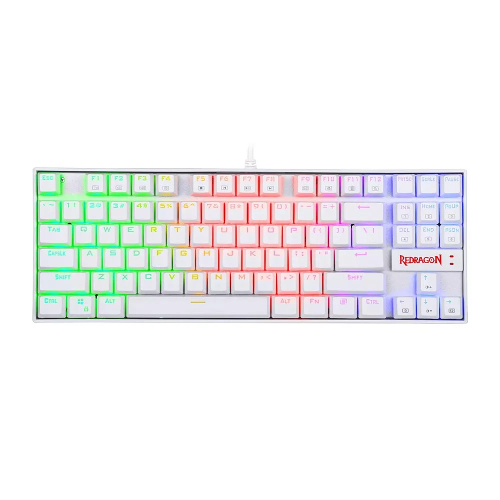 Redragon Kumara mehanička gejmerska tastatura bela Red switch K552-RGB