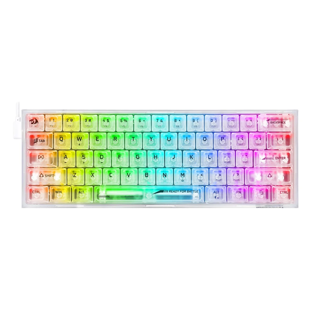 Redragon Fizz K617 RGB žična gejmerska tastatura 60% bela