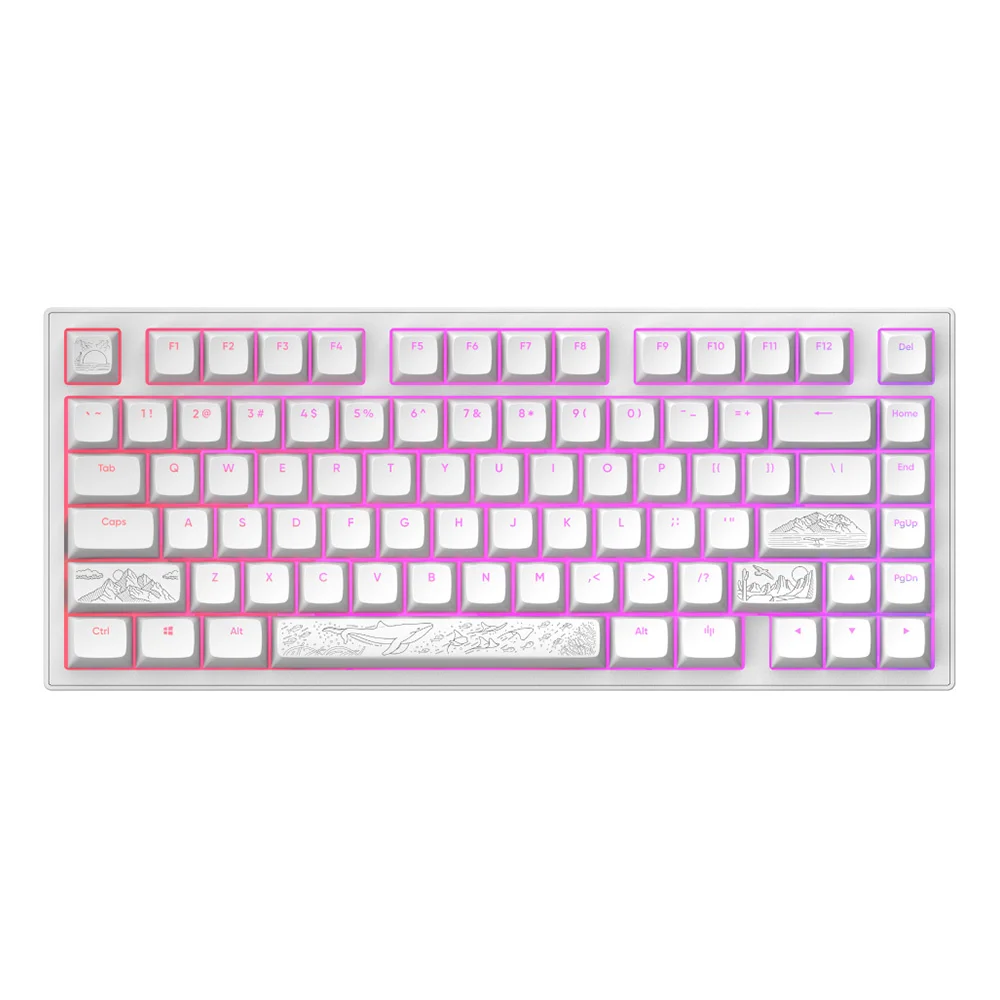 Dark Project ALU Terra Nostra White mehanička gejmerska tastatura žična RGB