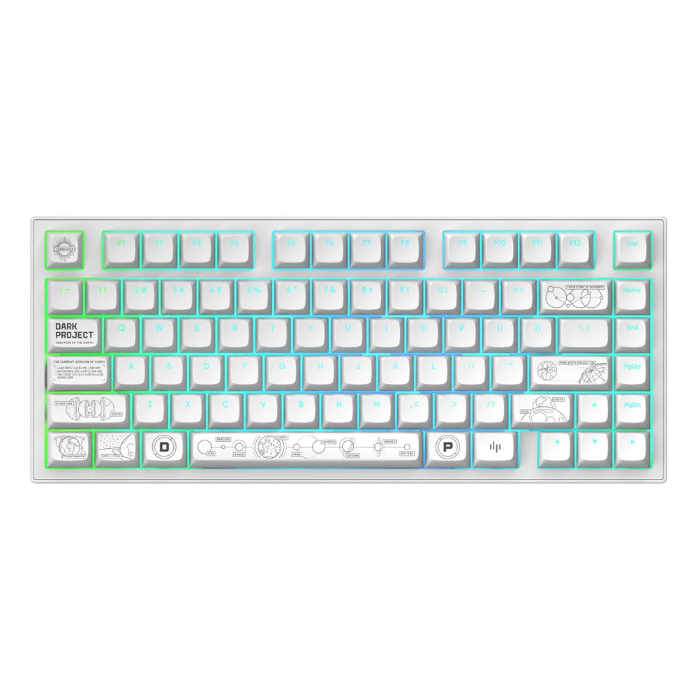 Dark Project ALU Terra Nova White bežična mehanička gejmerska tastatura RGB