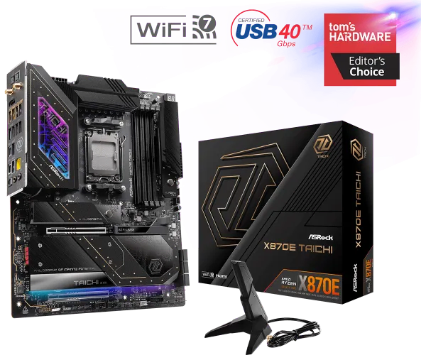 ASRock X870E Taichi AM5 matična ploča E-ATX DDR5 Wi-Fi 7 90-MXBP90-A0UAYZ