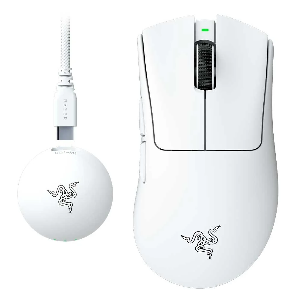 Razer DeathAdder V4 Pro bežični gejmerski miš 45000 DPI beli