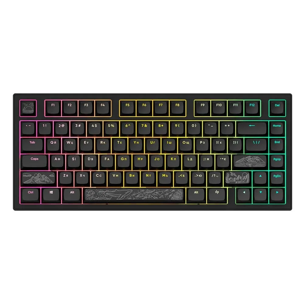 Dark Project ALU Terra Nostra žična mehanička gejmerska tastatura RGB crna