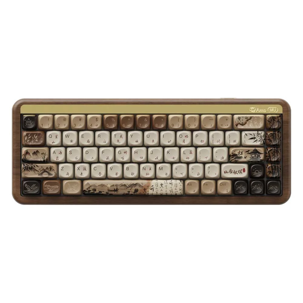 Akko MU01 Mountain Seclusion drvena mehanička tastatura bežična RGB Rosewood