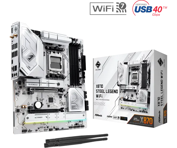 ASRock X870 Steel Legend WiFi matična ploča AM5 ATX DDR5 Wi-Fi 7