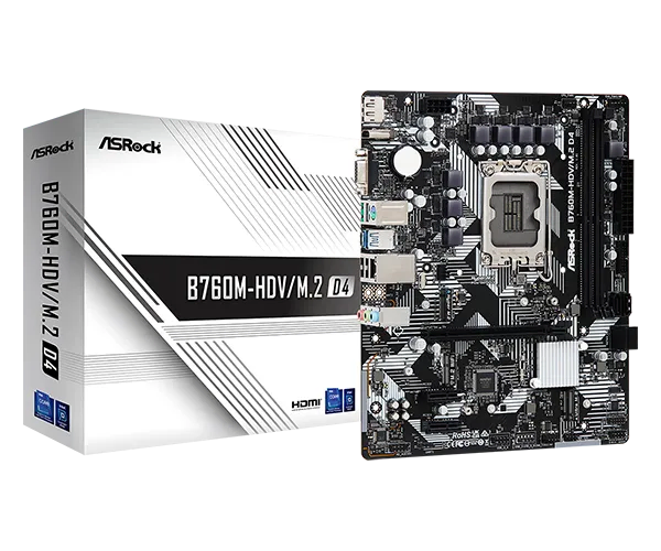 ASRock D4 matična ploča LGA1700 Micro-ATX DDR4 B760M-HDV/M.2