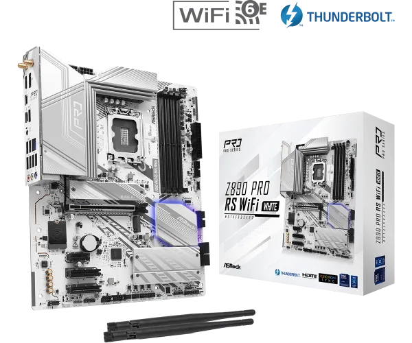 ASRock Z890 Pro RS WiFi White matična ploča LGA1851 ATX DDR5 Thunderbolt 4