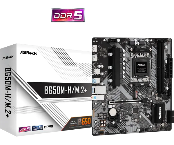 ASRock B650M-H/M.2+ matična ploča AM5 DDR5 Micro ATX
