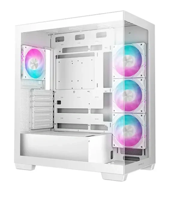 DeepCool CG580 4F V2 belo ATX kućište sa 4 ARGB ventilatora