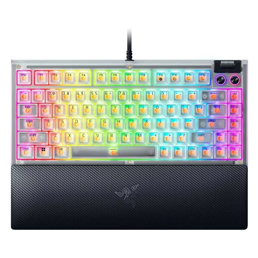 Razer BlackWidow V4 75% Phantom White mehanička gejmerska tastatura US hot-swap