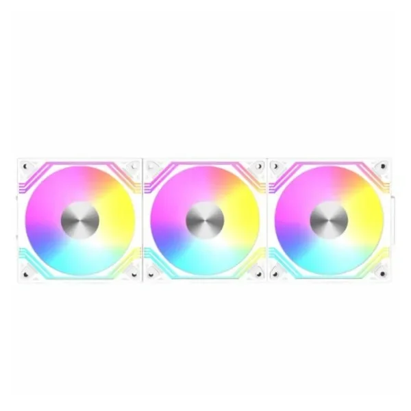Raidmax Modular Combo kit 3x 120mm ARGB PWM ventilator beli NV-MD120FWP3