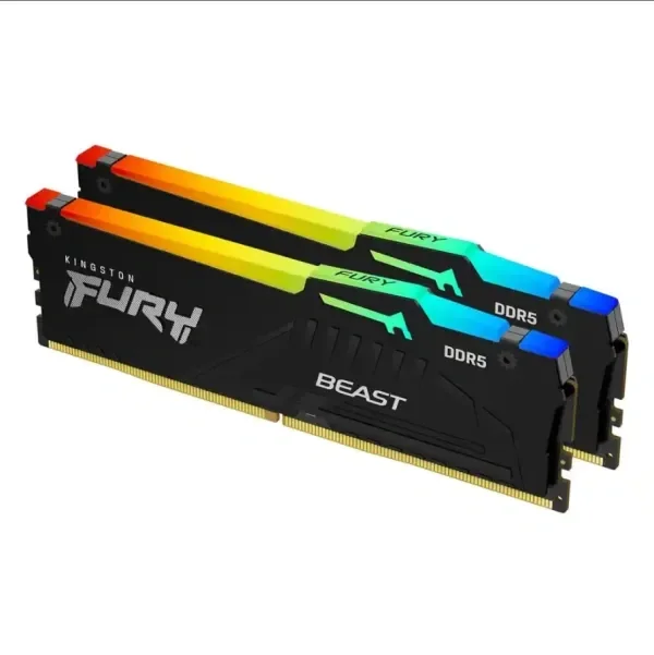 Kingston Fury Beast RGB 32GB (2x16GB) DDR5 5600MHz RAM memorija KF556C36BBEAK2-32