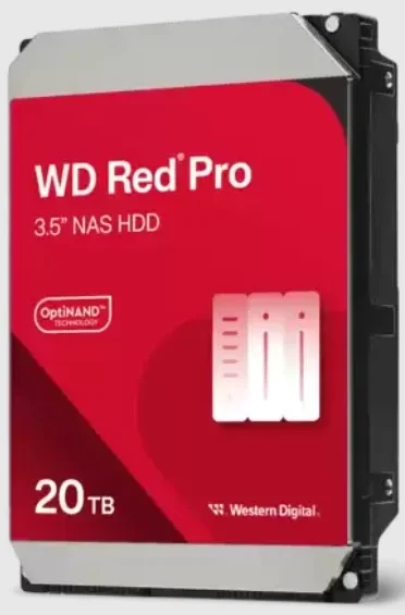 WD Red Pro 20TB 3.5" SATA NAS hard disk 7200 RPM 512MB WD202KFGX