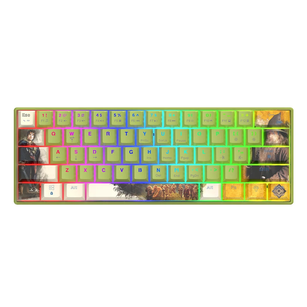 Warner Bros The Hobbit mehanička tastatura 60% RGB crveni prekidači
