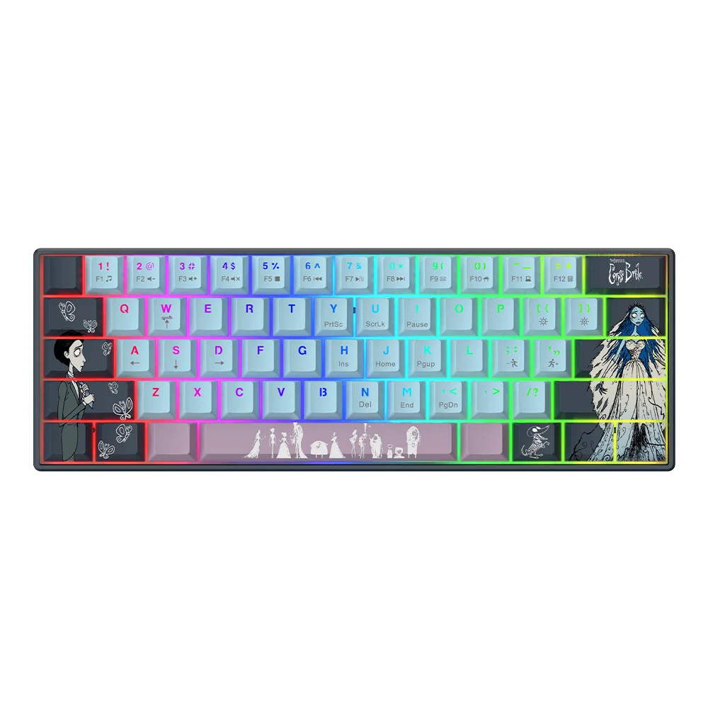 Warner Bros Corpse Bride mehanička tastatura 60% RGB crveni prekidači