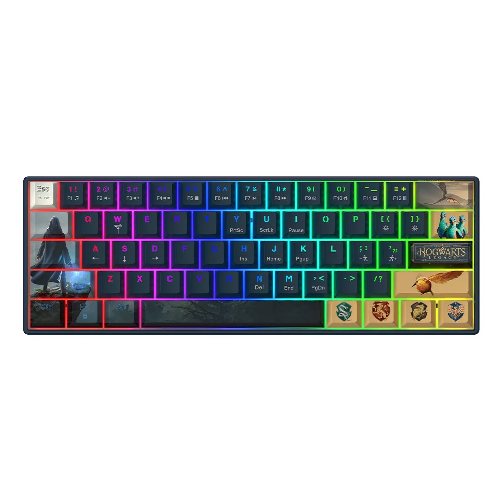 Warner Bros Hogwarts Legacy mehanička tastatura 60% RGB crveni prekidači