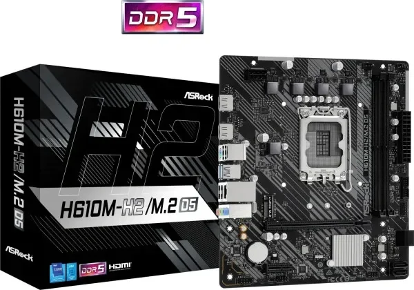 ASRock D5 matična ploča LGA1700 DDR5 Micro ATX H610M-H2/M.2