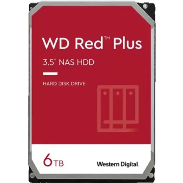 WD Red Plus 6TB NAS hard disk 3.5" SATA 256MB WD60EFPX