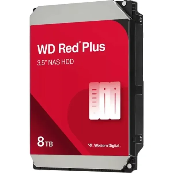 WD Red Plus 8TB NAS hard disk 3.5" SATA 5640 RPM 256MB WD80EFPX