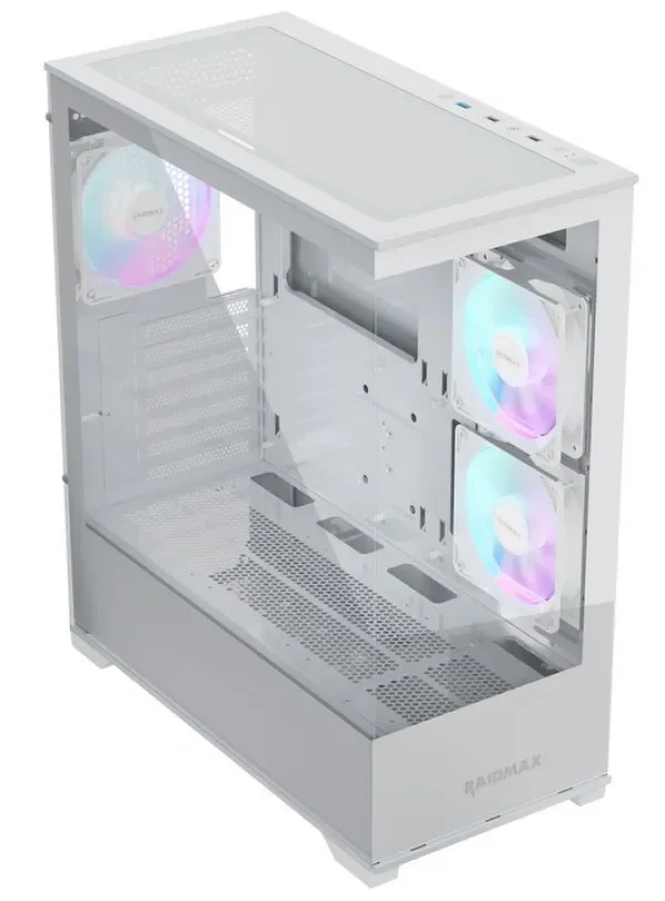 Raidmax Infinita i801 kućište ATX kaljeno staklo 3x ARGB ventilator belo i801TWF