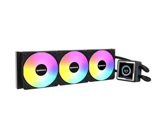 Raidmax Infinitas LM360 ARGB vodeni hladnjak za procesor 360 mm, LCD 2.73", LM360BK