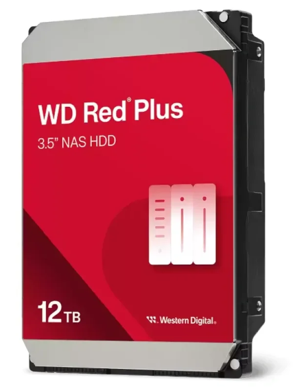 WD Red Plus 12TB NAS hard disk 3.5" 7200 RPM 512MB SATA, WD120EFGX