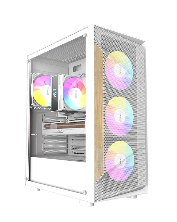 Raidmax Vector V219 ARGB kućište ATX belo, 4x ARGB ventilatora, V219WF