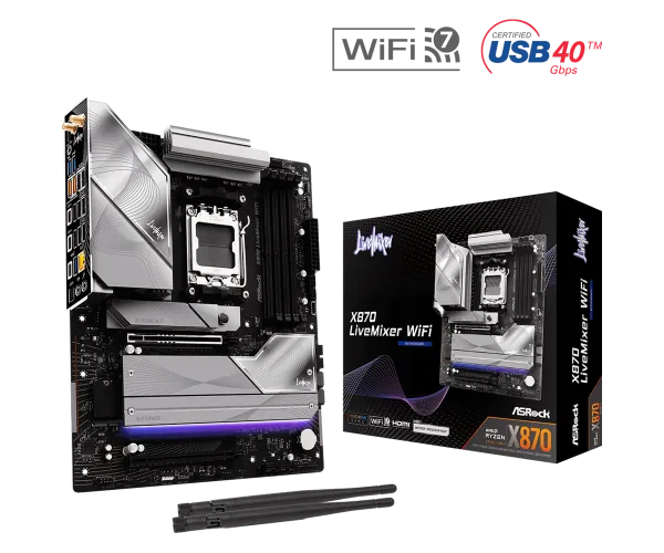 ASRock X870 LiveMixer WiFi matična ploča AM5 ATX DDR5 Wi-Fi 7