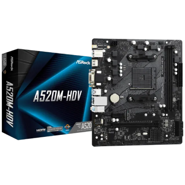 ASRock matična ploča AM4 Micro ATX DDR4 M.2 A520M-HDV