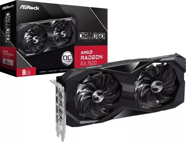 ASRock Radeon RX 7600 Challenger OC 8GB GDDR6 grafička kartica RX7600 CL 8GO
