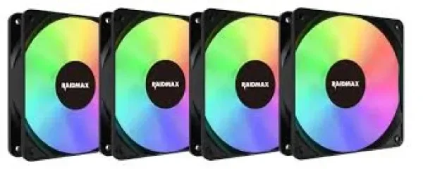 Raidmax X-Air ARGB komplet 4 ventilatora 120mm crni NV-X120FBDC4