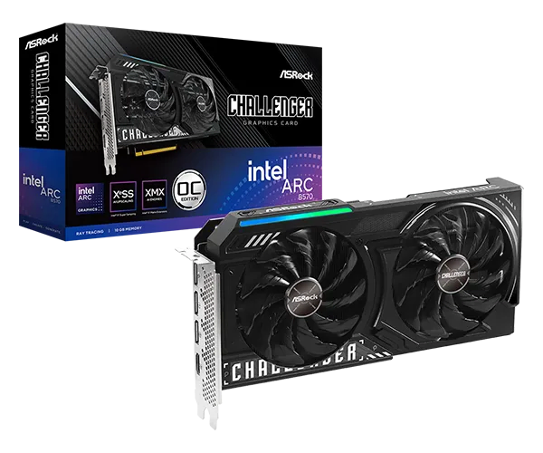 ASRock Intel Arc B570 Challenger OC 10GB GDDR6 grafička kartica B570 CL 10GO
