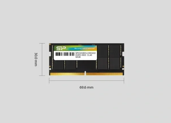 Silicon Power 16GB DDR5 5600MHz SODIMM memorija za laptop SP016GBSVU560F02