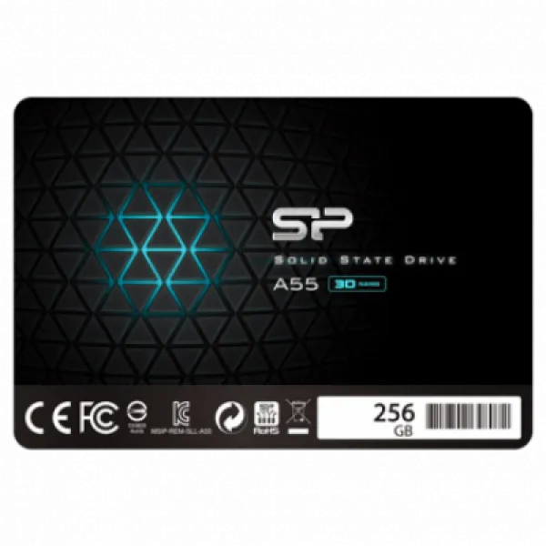 Silicon Power A55 SSD 256GB 2.5" SATA, 3D TLC NAND, do 550 MB/s (SP256GBSS3A55S25)