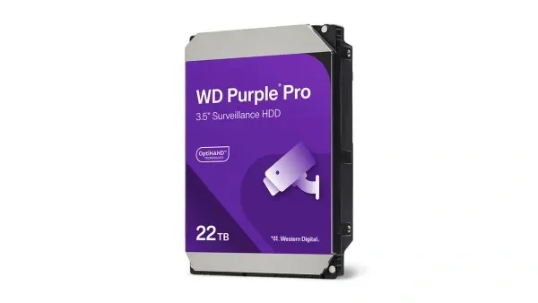 WD Purple Pro hard disk 22TB za video nadzor, 3.5", 7200 RPM, 512MB keš WD221PURP
