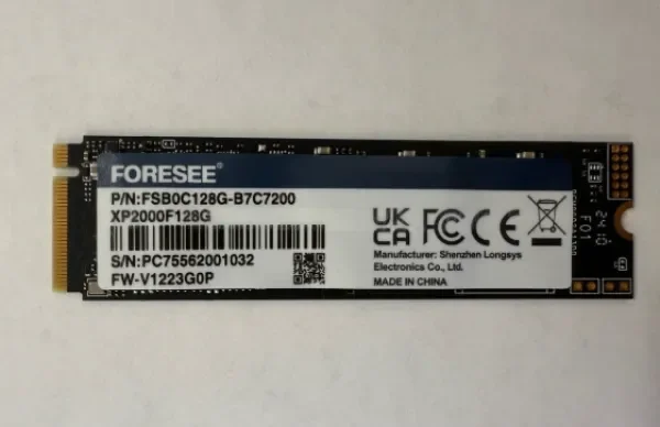 Foresee SSD disk 128GB M.2 2280 NVMe (bulk) FSB0C128G-B7C7200