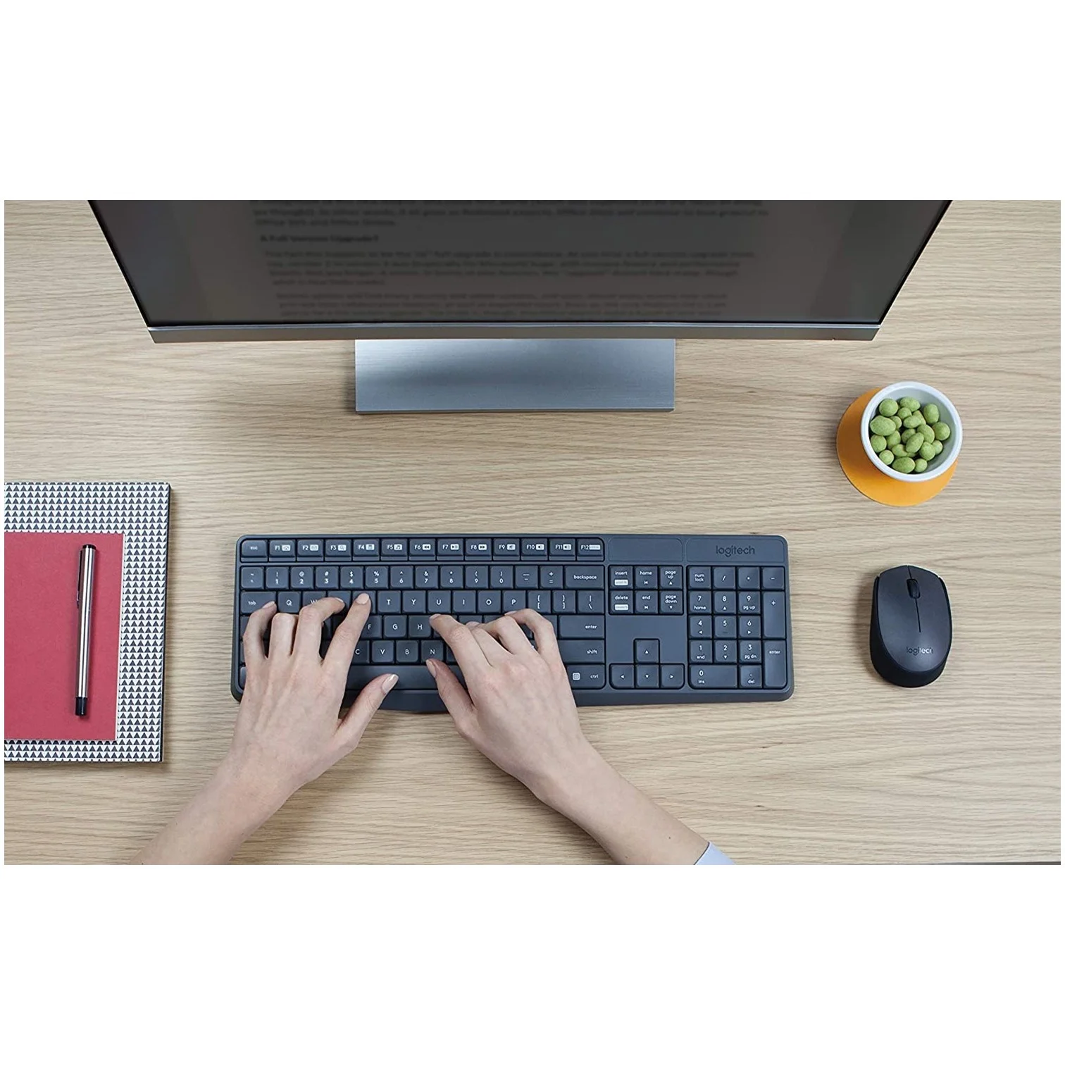Logitech MK235 bežični set tastatura i miš YU raspored sivi