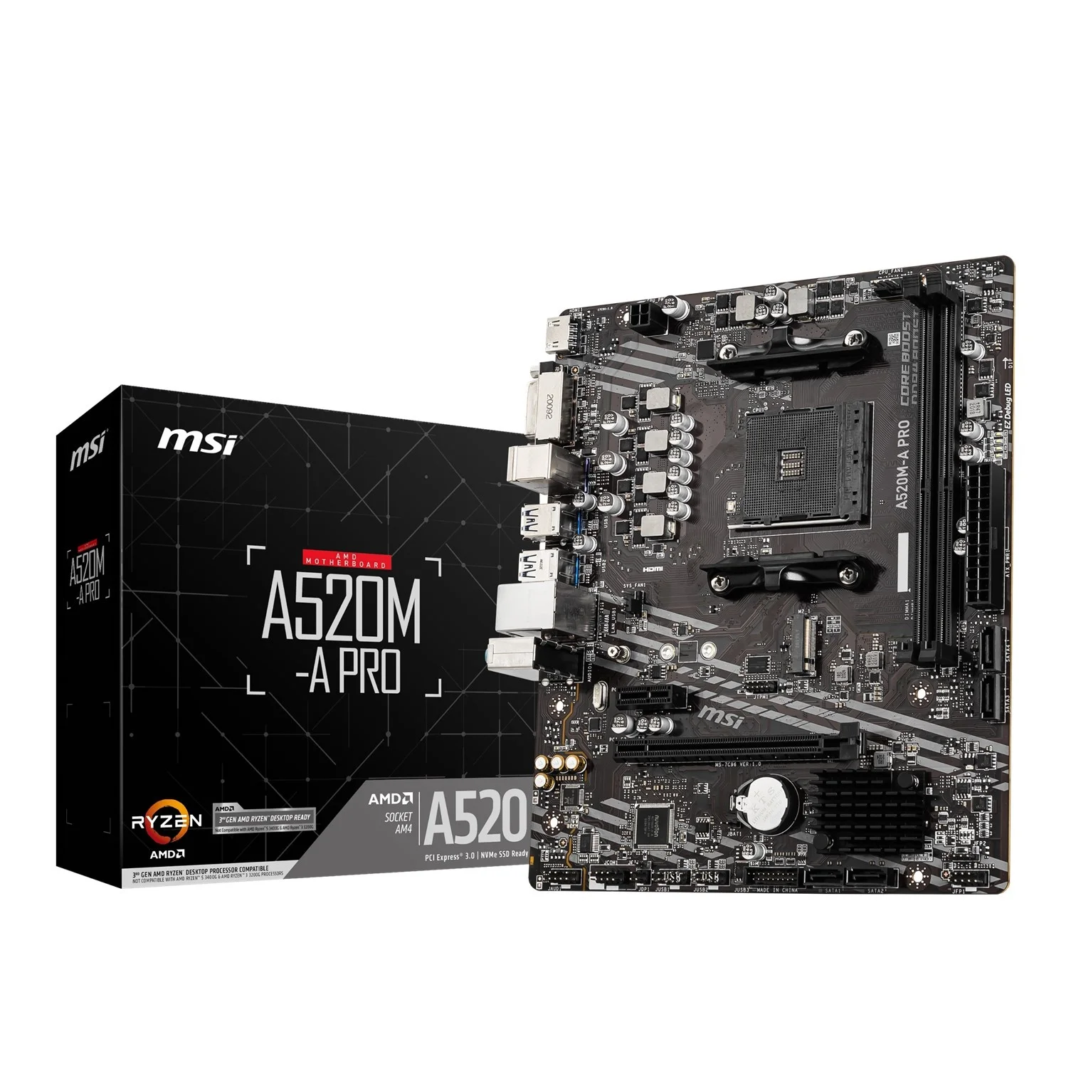 MSI A520M-A PRO matična ploča AM4 DDR4