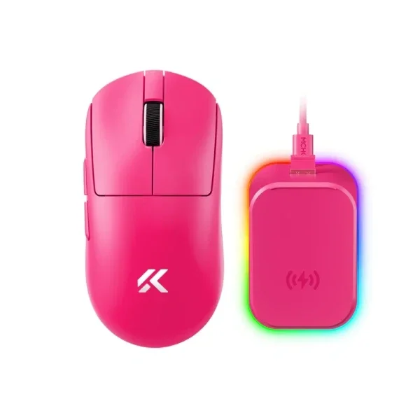MCHOSE A7 V2 Ultra Plus bežični gejmerski miš 42000 DPI 8K Rose Red