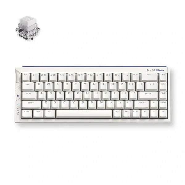 MCHOSE Ace 68 Turbo magnetna gejmerska tastatura 65%, Hall Effect, 16K Hz, Nova White