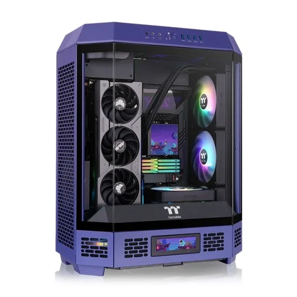 Thermaltake The Tower 600 Future Dusk Mid Tower kućište, kaljeno staklo, 2x 140mm