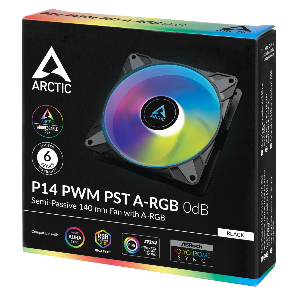 Arctic P14 PWM PST A-RGB ventilator za kućište 140 mm crni ACFAN00239A