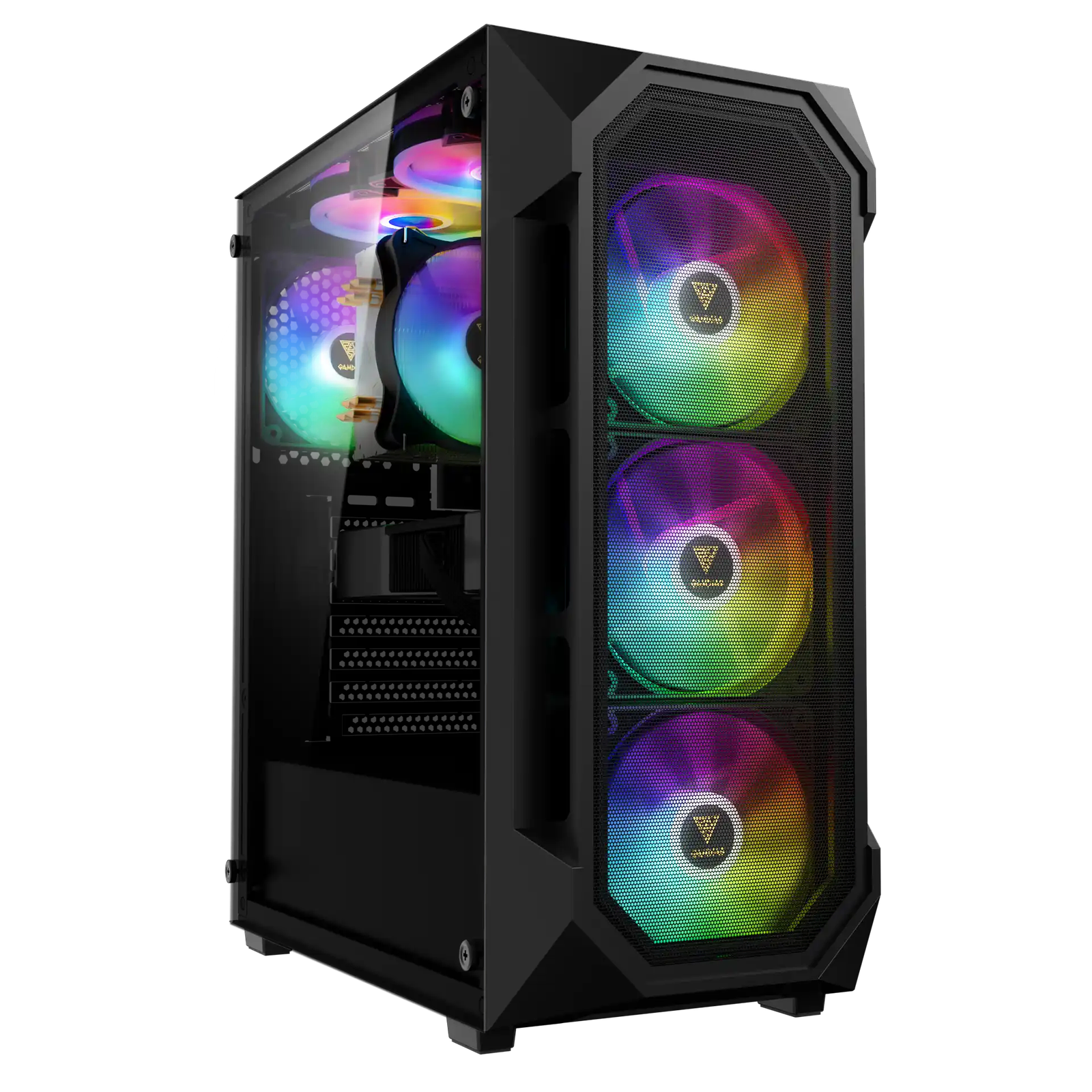 Gamdias Aura GC1 Elite ARGB kućište Mid Tower ATX, 4 ARGB ventilatora