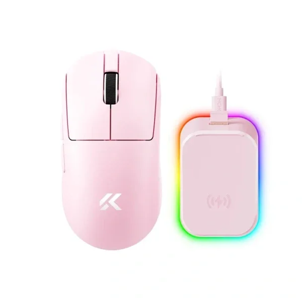 MCHOSE A7 V2 Ultra Plus bežični gejmerski miš roze 42000 DPI 8K