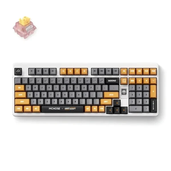 MCHOSE x Unbox Therapy UT98 bežična mehanička gejmerska tastatura Silent Peach V3