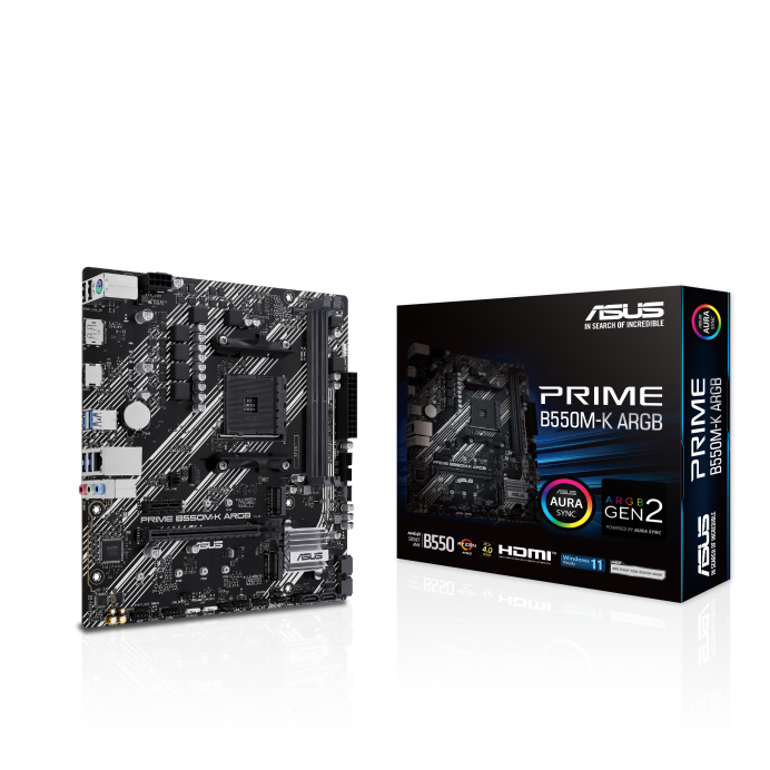 ASUS PRIME B550M-K ARGB matična ploča AM4, AMD B550, DDR4, micro-ATX