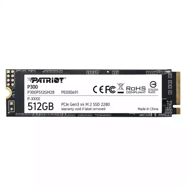 Patriot P300 512GB M.2 NVMe SSD 1700/1100 MB/s P300P512GM28