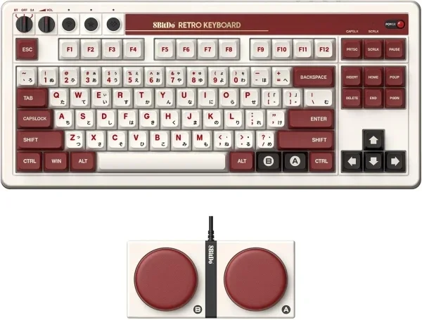 8BitDo Retro 87 Fami Edition bežična mehanička tastatura + Dual Super Buttons