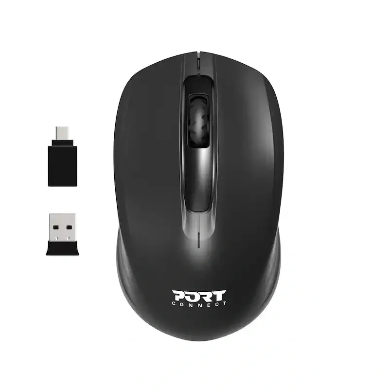 Port Designs Budget bežični miš 1000 DPI USB-A i USB-C