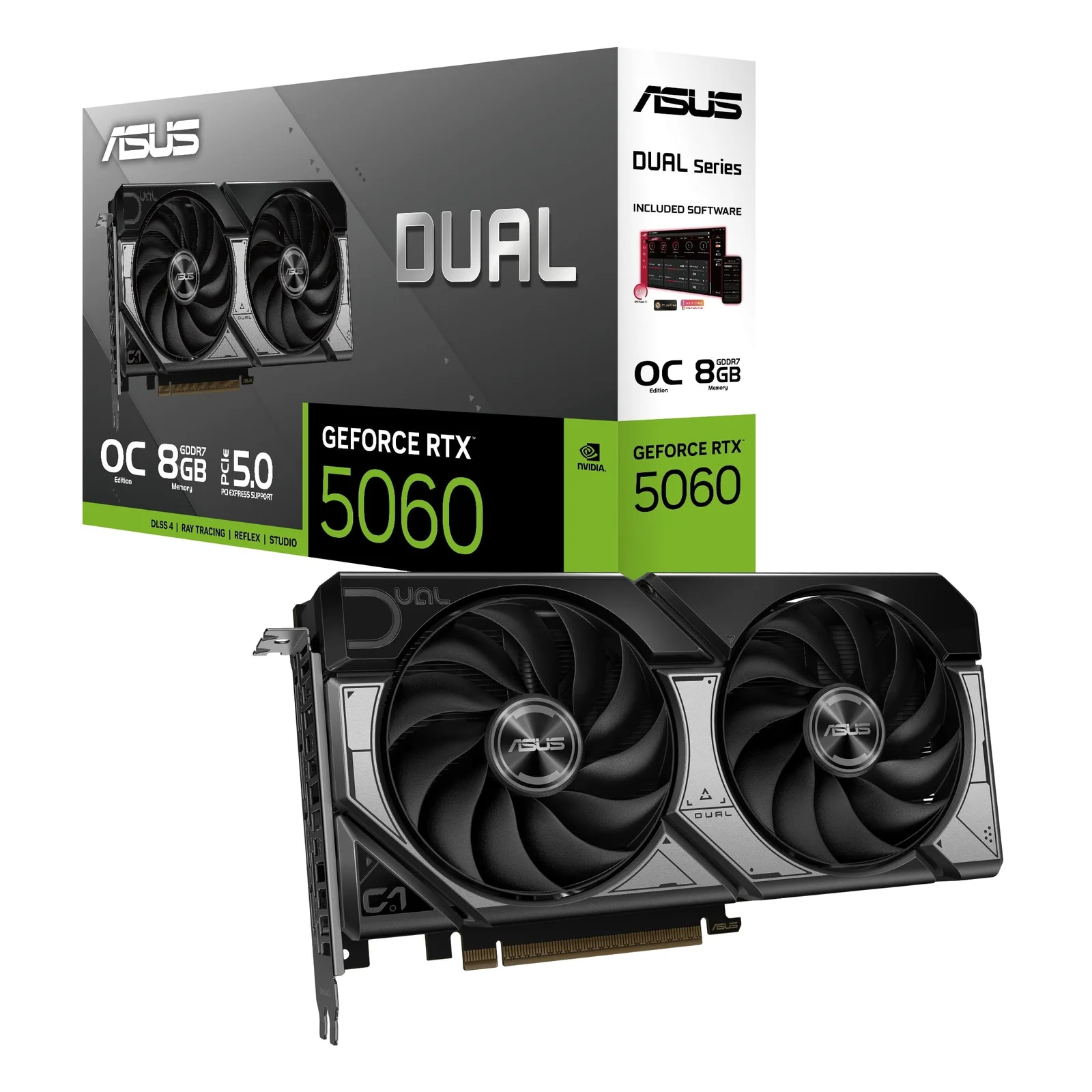 ASUS Dual GeForce RTX 5060 OC 8GB GDDR7 grafička kartica DUAL-RTX5060-O8G